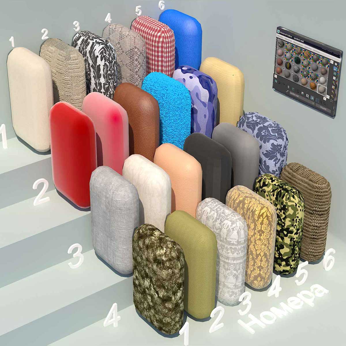 fabric materials. Set-4 (24 materials) by AVAntak | 3DOcean